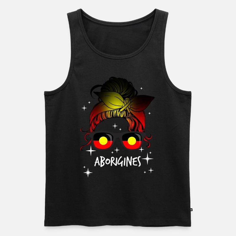 Aborigines - Männer Premium Bio Tank Top - Schwarz