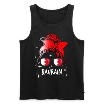 Bahrain - Männer Premium Bio Tank Top - Schwarz - Vorne - AI Model Male 178 light (178cm)