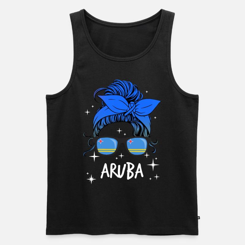 Aruba - Männer Premium Bio Tank Top - Schwarz