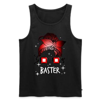 Baster - Männer Premium Bio Tank Top - Schwarz - Vorne - AI Model Male 178 light (178cm)