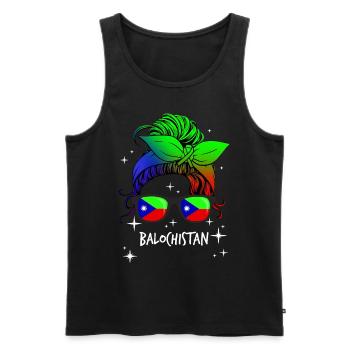 Baloutchistan - Débardeur bio Premium Homme - noir - Devant - Michal (187cm)