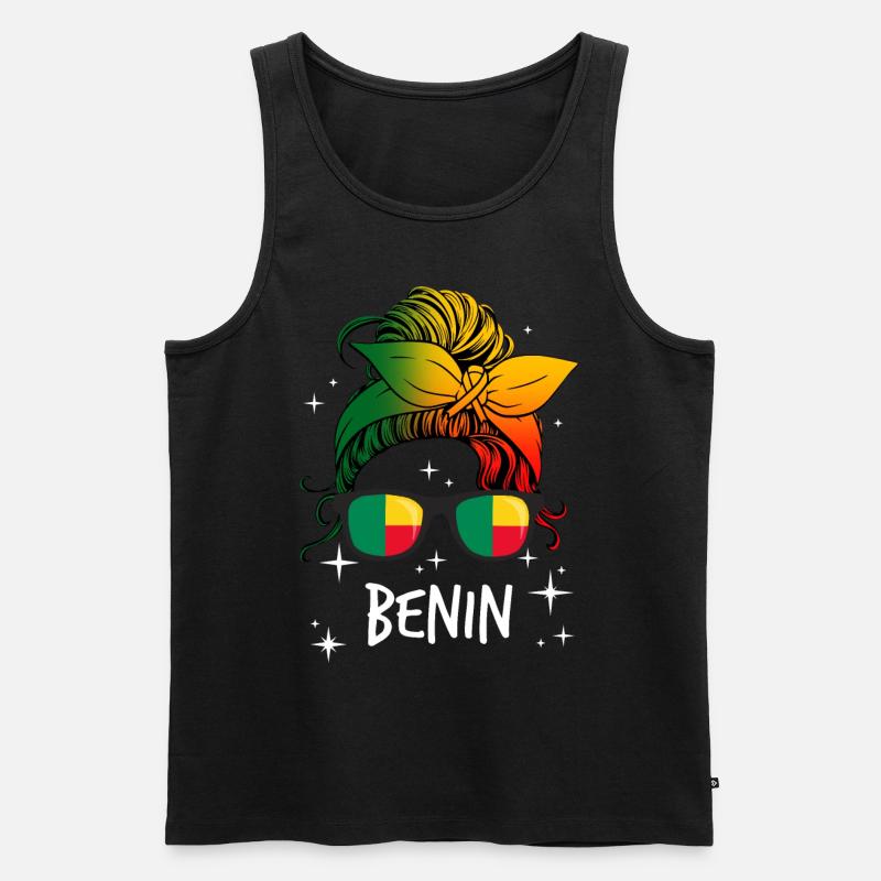 Benin - Männer Premium Bio Tank Top - Schwarz