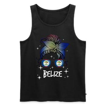 Belize - Männer Premium Bio Tank Top - Schwarz - Vorne - AI Model Male 178 light (178cm)