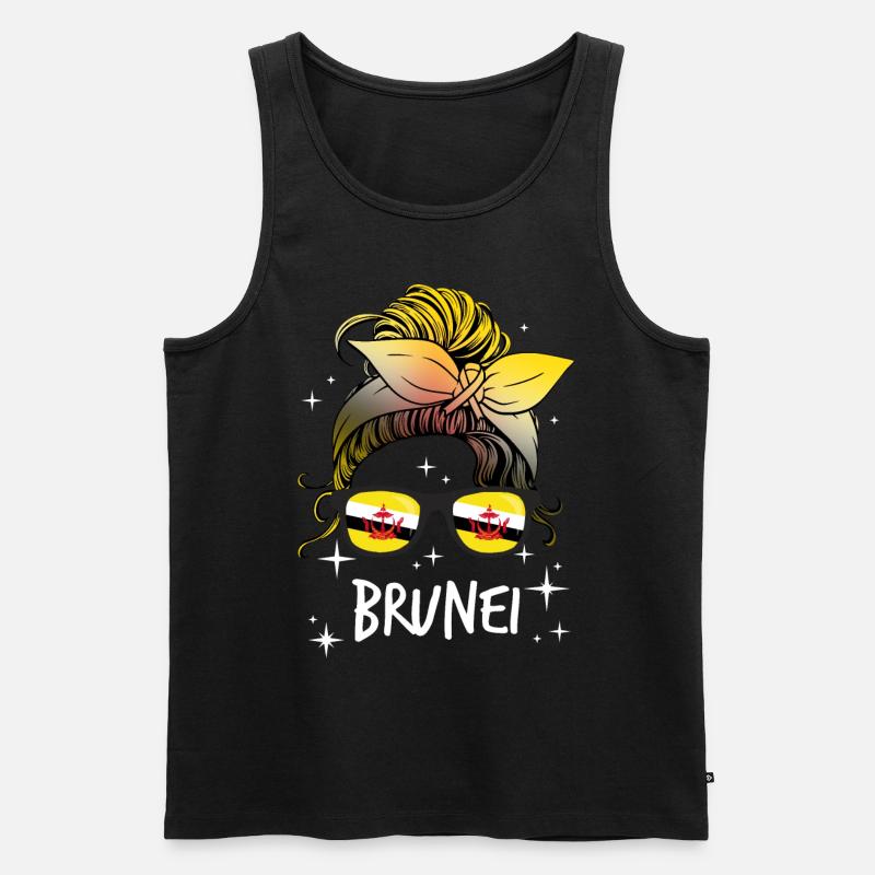 Brunei - Männer Premium Bio Tank Top - Schwarz
