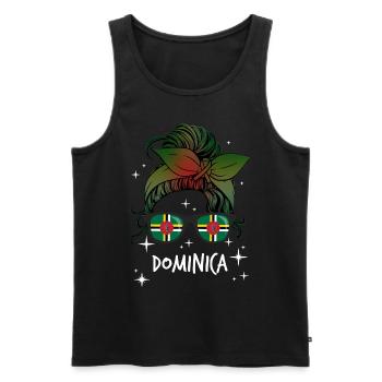 Dominica - Men's Premium Organic Tank Top - black - Front - AI Model Male 178 light (178cm)