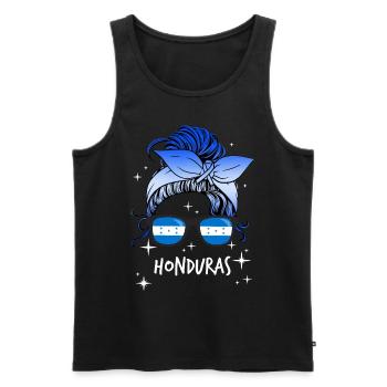 Honduras - Débardeur bio Premium Homme - noir - Devant - AI Model Male 178 light (178cm)