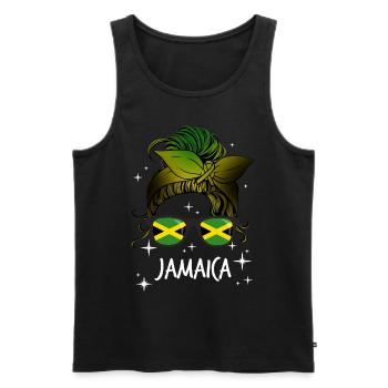 Jamaïque - Débardeur bio Premium Homme - noir - Devant - Michal (187cm)