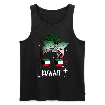 Kuwait - Männer Premium Bio Tank Top - Schwarz - Vorne - AI Model Male 178 light (178cm)