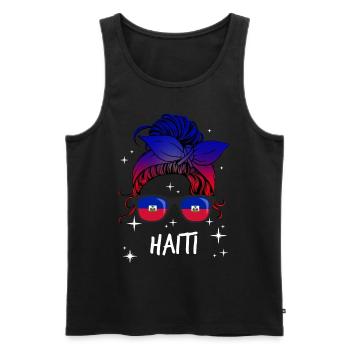 Haïti - Débardeur bio Premium Homme - noir - Devant - Michal (187cm)