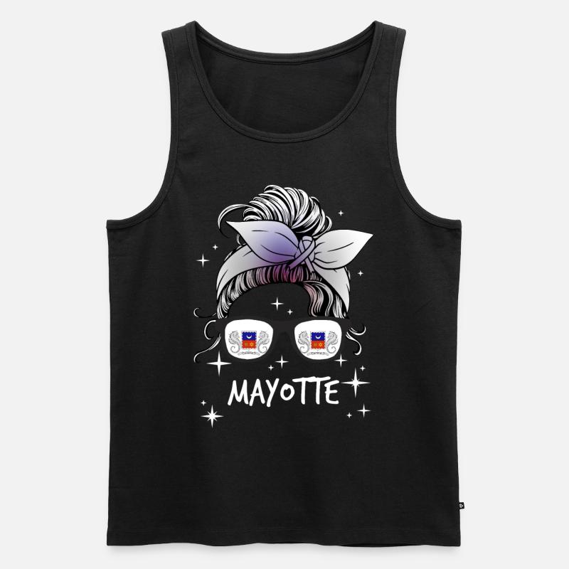 Mayotte - Männer Premium Bio Tank Top - Schwarz