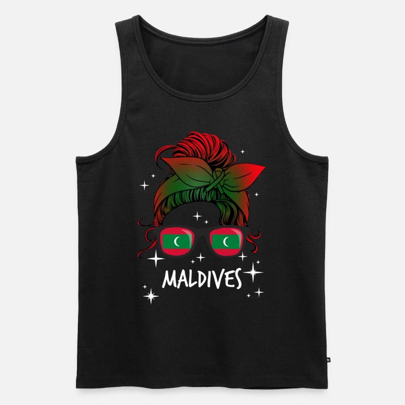 Malediven - Männer Premium Bio Tank Top - Schwarz