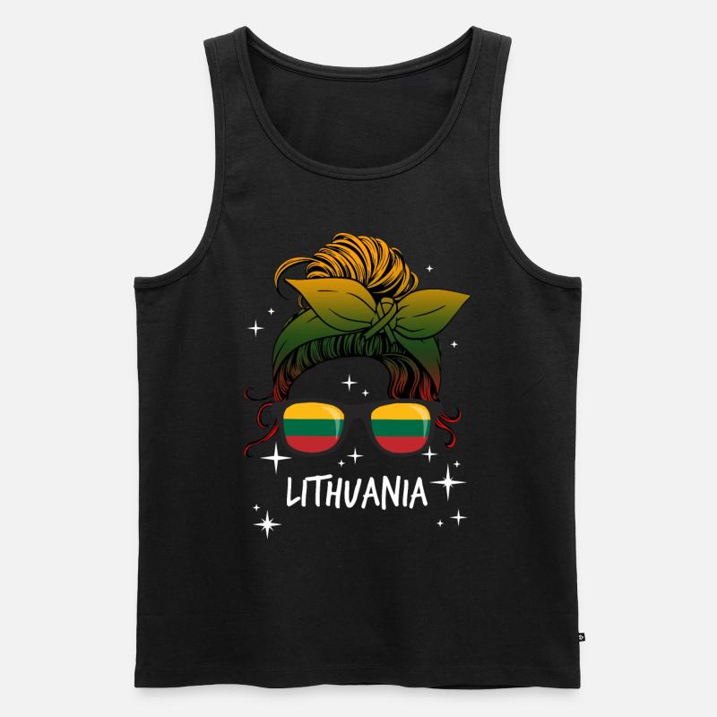 Litauen - Männer Premium Bio Tank Top - Schwarz