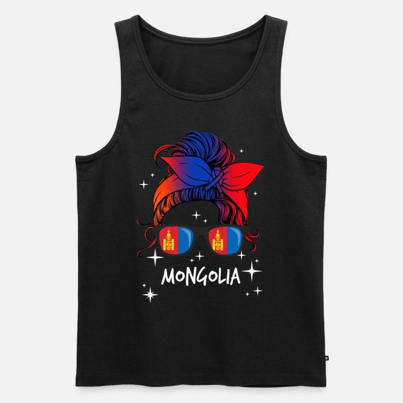 Mongolei - Männer Premium Bio Tank Top - Schwarz