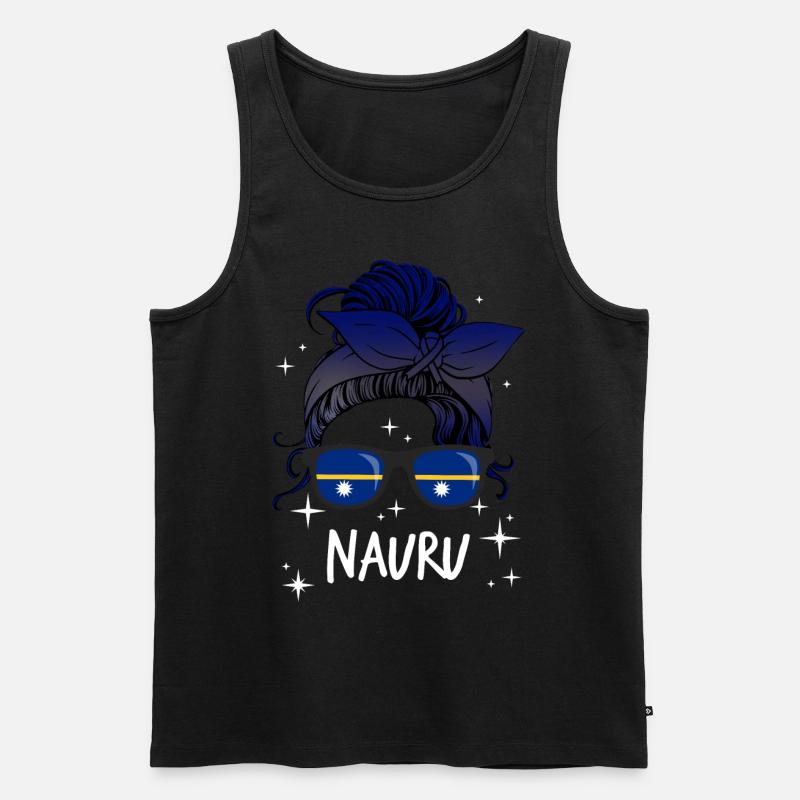 Nauru - Männer Premium Bio Tank Top - Schwarz