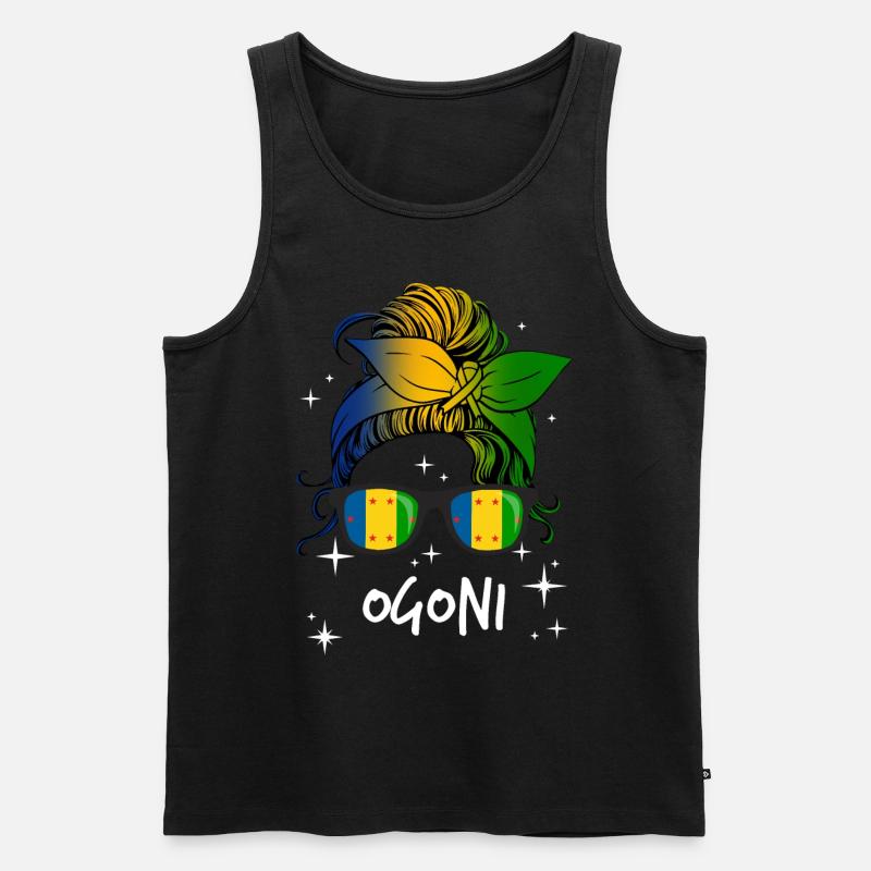 Ogoni - Männer Premium Bio Tank Top - Schwarz