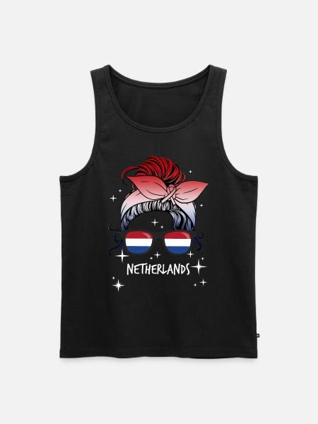 Netherlands - Men's Premium Organic Tank Top - black