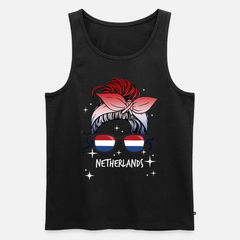 Niederlande - Männer Premium Bio Tank Top - Schwarz