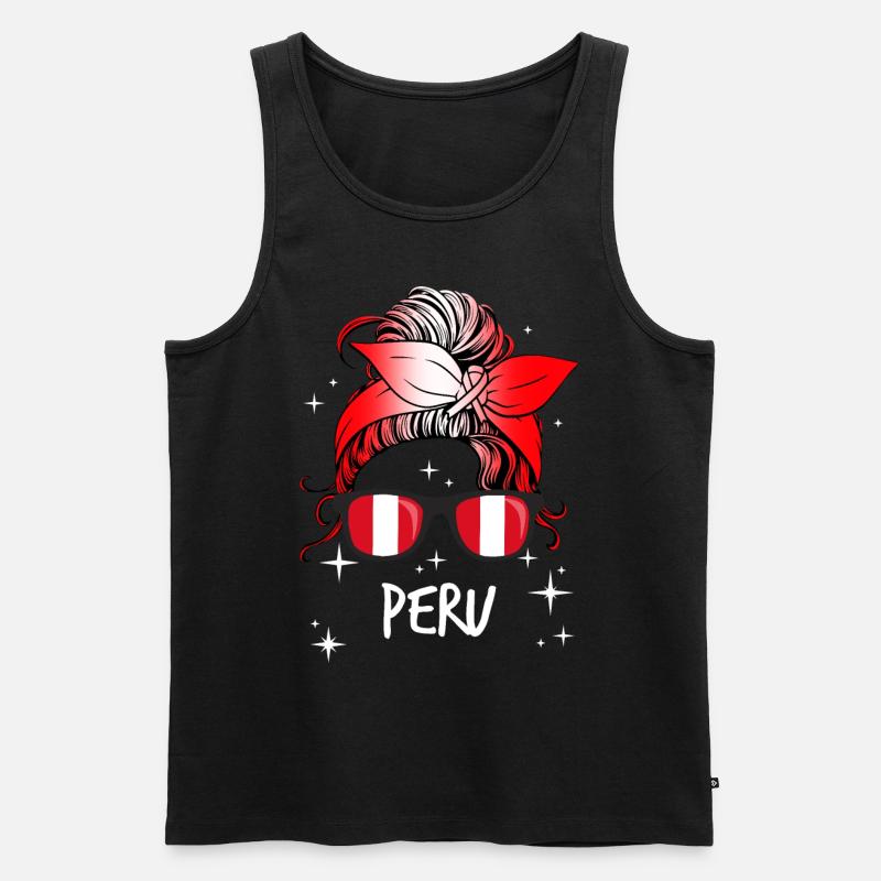 Peru - Männer Premium Bio Tank Top - Schwarz