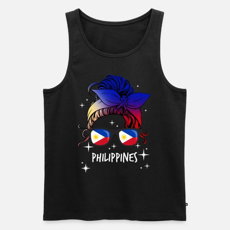 Philippinen - Männer Premium Bio Tank Top - Schwarz