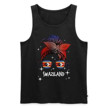 Swaziland - Débardeur bio Premium Homme - noir - Devant - Michal (187cm)