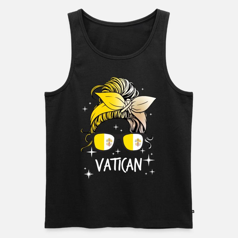 Vatikan - Männer Premium Bio Tank Top - Schwarz