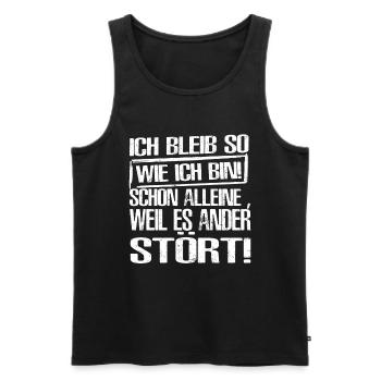 Lustig Spruch Geschenkidee - Männer Premium Bio Tank Top - Schwarz - Vorne - Michal (187cm)