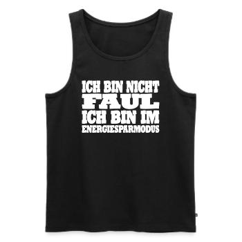 Lustig Spruch Geschenkidee - Männer Premium Bio Tank Top - Schwarz - Vorne - Michal (187cm)
