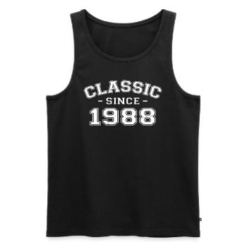 Millésime 1988 Cadeau d’anniversaire 1988 Classique - Débardeur bio Premium Homme - noir - Devant - Michal (187cm)