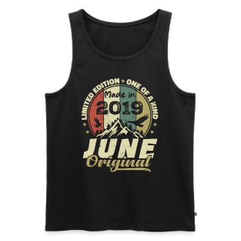 June 2019 Birthday Gift June 2019 June 2019 - Men's Premium Organic Tank Top - black - Front - Michal (187cm)