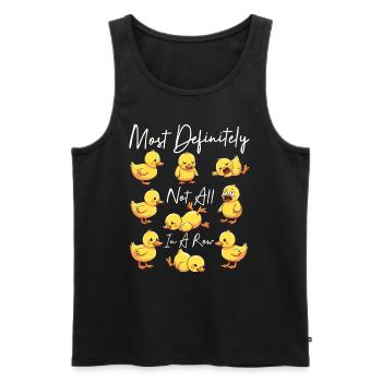 Ganz sicher nicht alles in einer Reihe - Männer Premium Bio Tank Top - Schwarz - Vorne - AI Model Male 178 light (178cm)