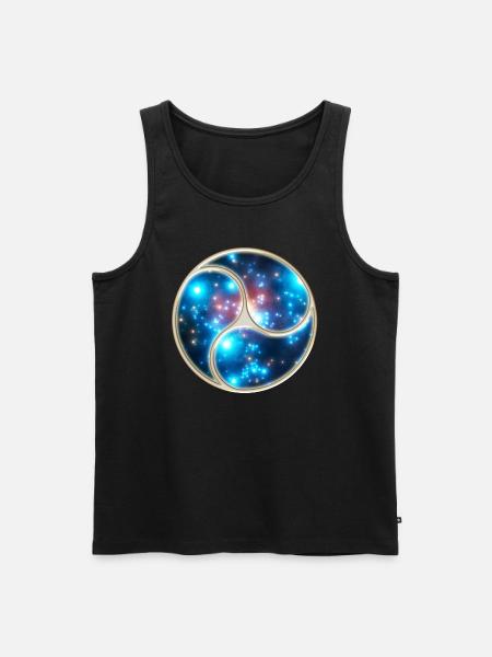 Yin Yang Balance Triskelion Galaxy Star Universe - Männer Premium Bio Tank Top - Schwarz