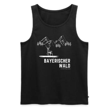 Bayerischer Wald: Liebe zur Natur in Schwarz-Weiß - Männer Premium Bio Tank Top - Schwarz - Vorne - AI Model Male 178 light (178cm)