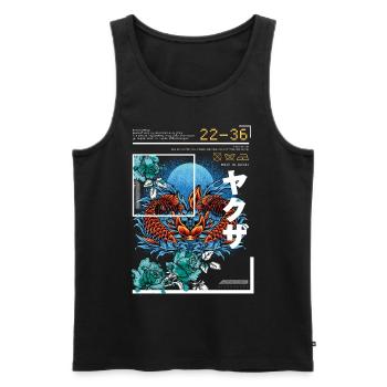 Koi Fish Japan Art Style - Men's Premium Organic Tank Top - black - Front - AI Model Male 178 light (178cm)