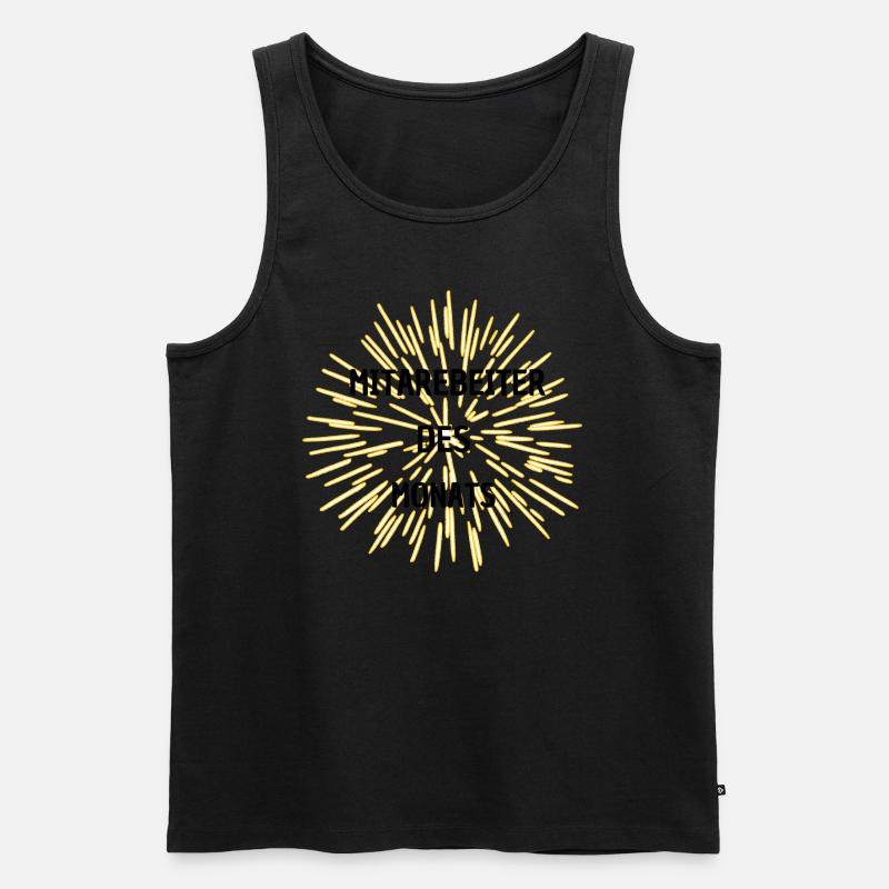 MITARBEITER DES MONATS Design - Männer Premium Bio Tank Top - Schwarz