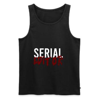 Series Editor - Men's Premium Organic Tank Top - black - Front - Michal (187cm)