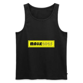 Malle 2025 - Männer Premium Bio Tank Top - Schwarz - Vorne - Michal (187cm)