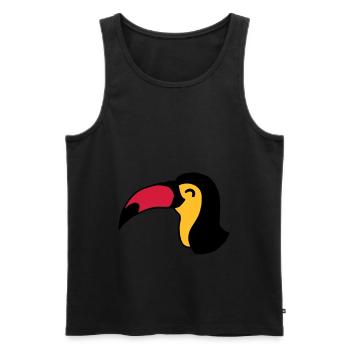Toucan Toucan Tucan Oiseau - Débardeur bio Premium Homme - noir - Devant - Michal (187cm)
