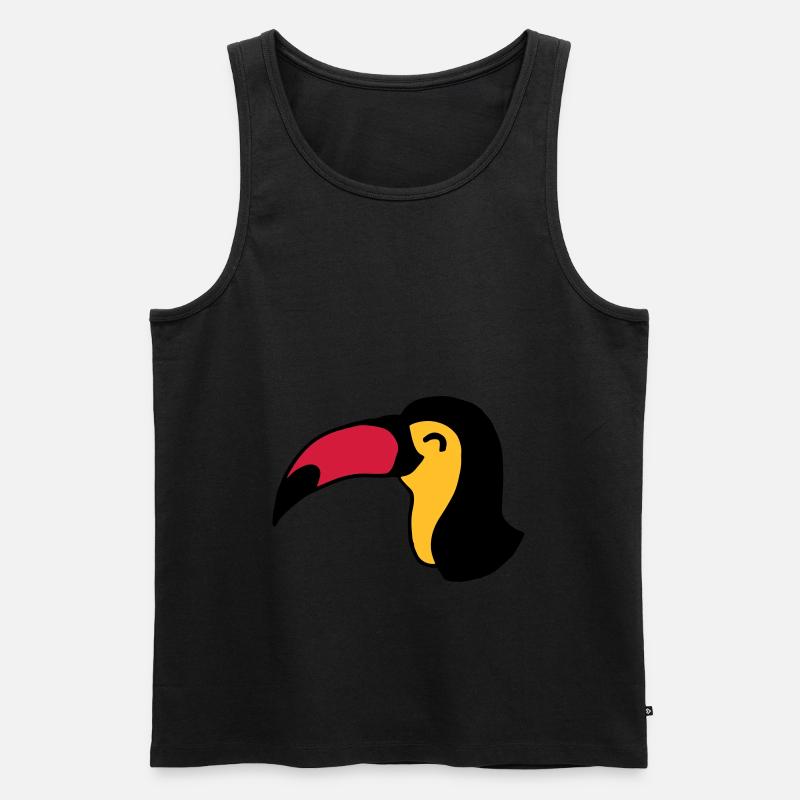 Tukan Tukane Tucan Vogel - Männer Premium Bio Tank Top - Schwarz