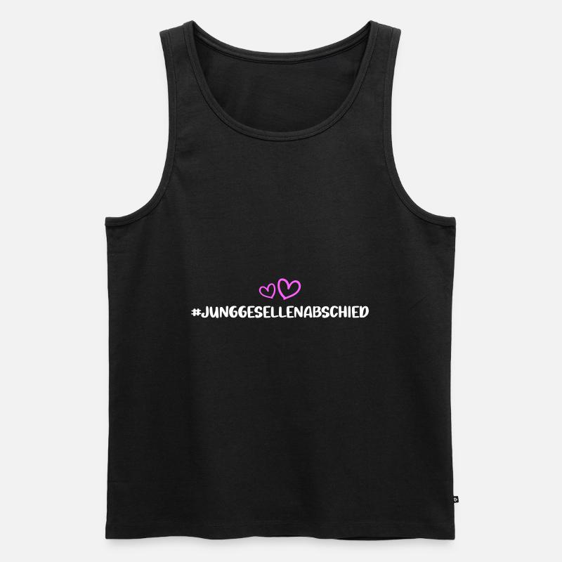 Junggesellenabschied Herz - Männer Premium Bio Tank Top - Schwarz