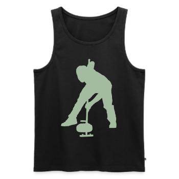 Curling sports d'hiver - Débardeur bio Premium Homme - noir - Devant - Michal (187cm)