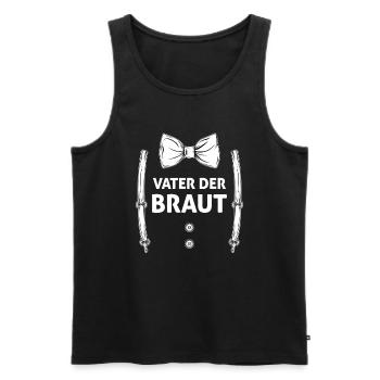 Vater der Braut Brautvater Hochzeit Polterabend - Männer Premium Bio Tank Top - Schwarz - Vorne - AI Model Male 178 light (178cm)