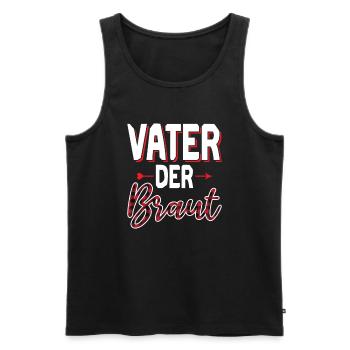 Vater der Braut Brautvater Hochzeit Polterabend - Männer Premium Bio Tank Top - Schwarz - Vorne - AI Model Male 178 light (178cm)