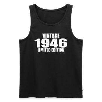 Vintage 1946 Geburtstag 1946 Retro 1946 - Männer Premium Bio Tank Top - Schwarz - Vorne - Michal (187cm)