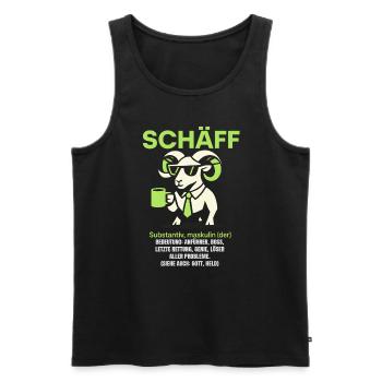 Schaf Spruch Schäff Lustig Geschenkidee Schafe - Männer Premium Bio Tank Top - Schwarz - Vorne - Michal (187cm)