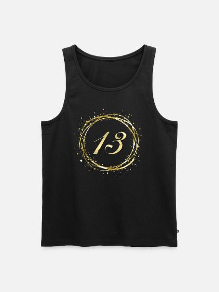 13 - Men's Premium Organic Tank Top - black