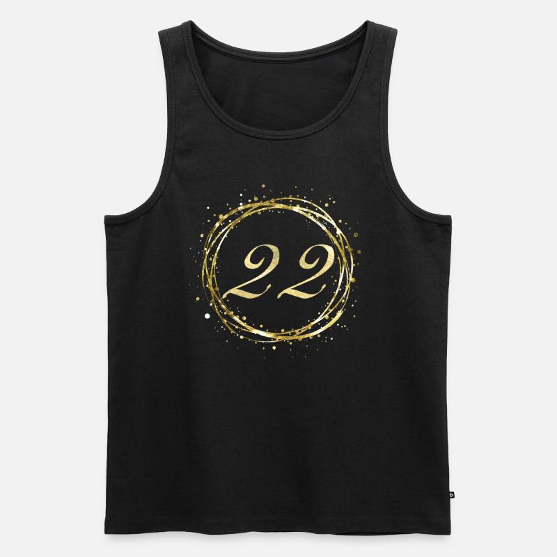 22 - Männer Premium Bio Tank Top - Schwarz