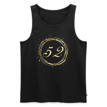 52 - Men's Premium Organic Tank Top - black - Front - Michal (187cm)
