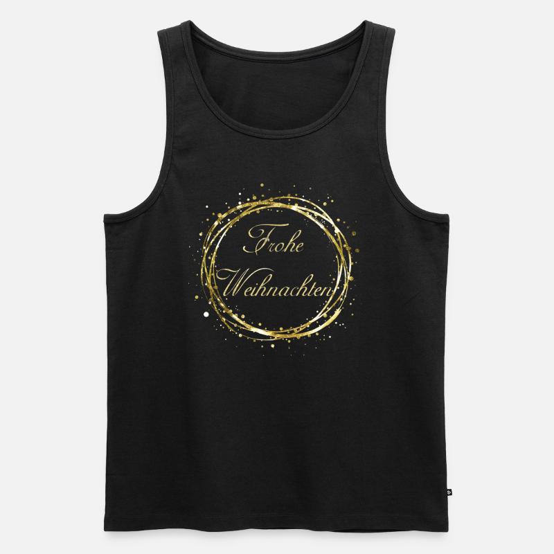 Frohe Weihnachten - Männer Premium Bio Tank Top - Schwarz