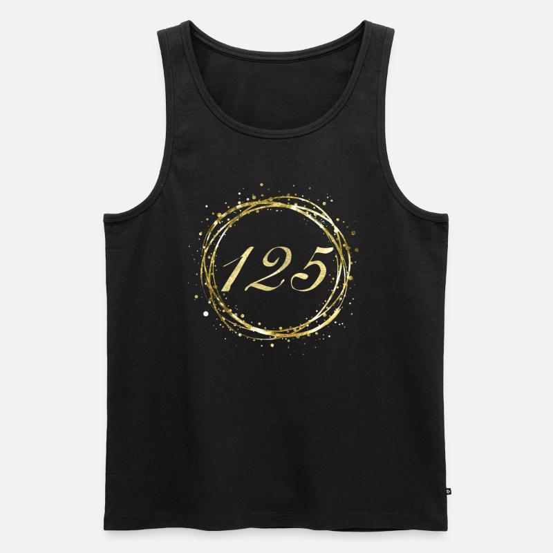 125 - Männer Premium Bio Tank Top - Schwarz