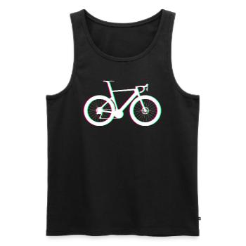 Funky neon road bike - Men's Premium Organic Tank Top - black - Front - AI Model Male 178 light (178cm)